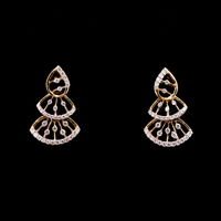 Thumbnail for Luxury 18K Yellow Gold Wave Link Diamond Necklace & Earrings Set | 3.27 CTW Brilliant VS-SI Diamonds, 347 Stones, 25.07g Solid Gold Premium High Jewelry Bridal Ensemble