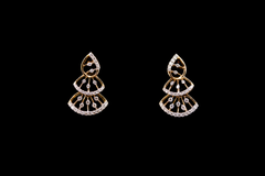 Luxury 18K Yellow Gold Wave Link Diamond Necklace & Earrings Set | 3.27 CTW Brilliant VS-SI Diamonds, 347 Stones, 25.07g Solid Gold Premium High Jewelry Bridal Ensemble