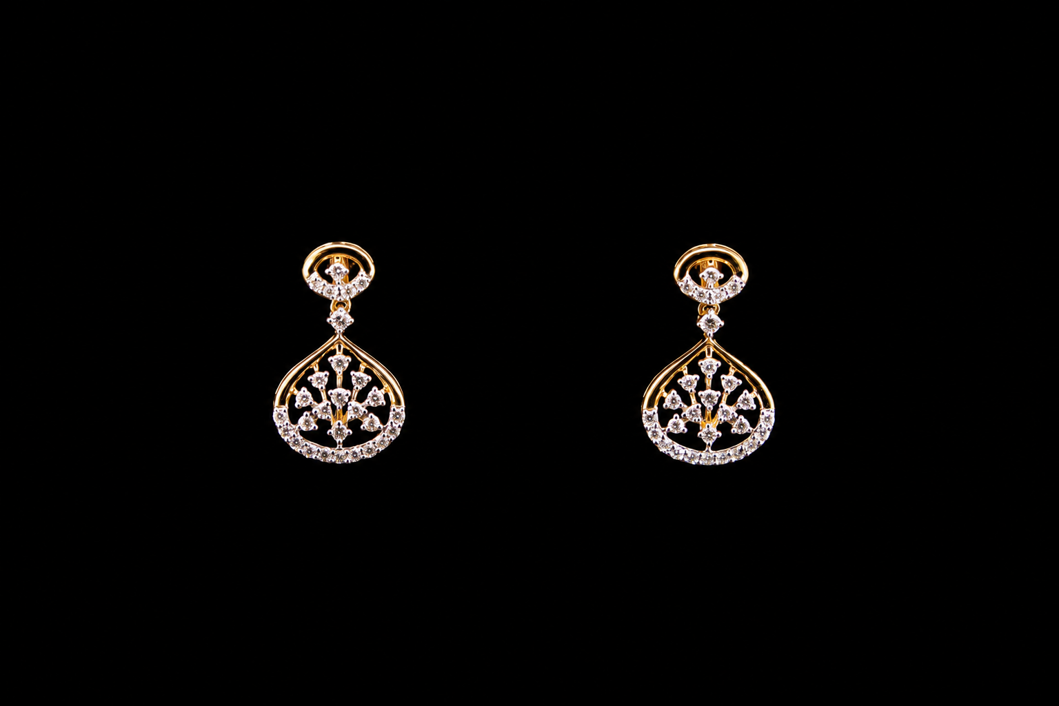 Luxury 18K Yellow Gold Infinity Wave Diamond Necklace & Earrings Set | 2.24 CTW Brilliant VS-SI Diamonds, 240 Stones, 17.87g Solid Gold Premium Bridal Jewelry Ensemble
