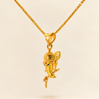 Thumbnail for 22K Yellow Gold Lord Ganesh Divine Pendant