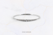 18K White Gold Flexi Bangle with Natural Diamonds 2 | Sona Sansaar