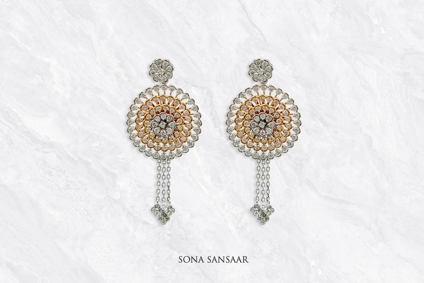 Sunflare Diamond Earrings | Sona Sansaar