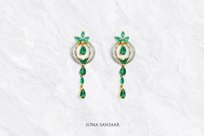 Evergreen Diamond Earrings | Sona Sansaar