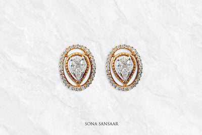 Gleaming Tear Diamond Earrings | Sona Sansaar