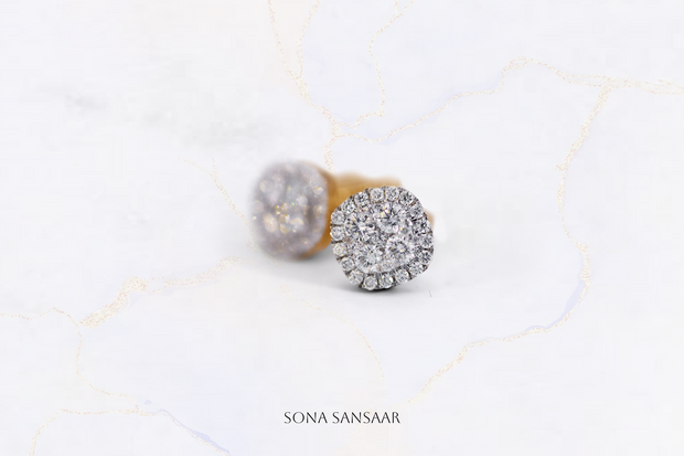 Bouquet Diamond Stud Earrings | Sona Sansaar