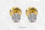 Floral Glow Diamond Earrings | Sona Sansaar