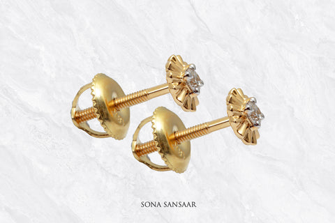 Solar Spark Diamond Earrings | Sona Sansaar