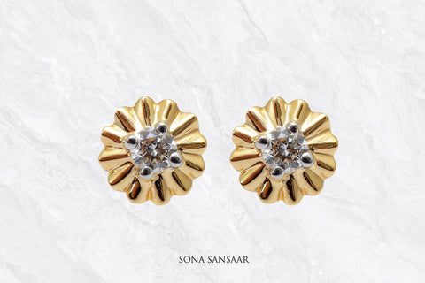 Solar Spark Diamond Earrings | Sona Sansaar