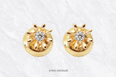 Dewdrop Petal Diamond Earrings | Sona Sansaar