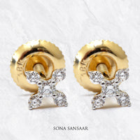 Thumbnail for Crystal Petal Diamond Earrings | Sona Sansaar