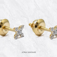 Thumbnail for Crystal Petal Diamond Earrings | Sona Sansaar