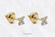 Crystal Petal Diamond Earrings | Sona Sansaar