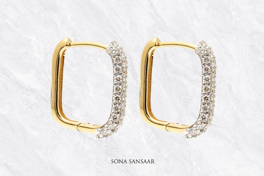 Line Diamond Earrings | Sona Sansaar