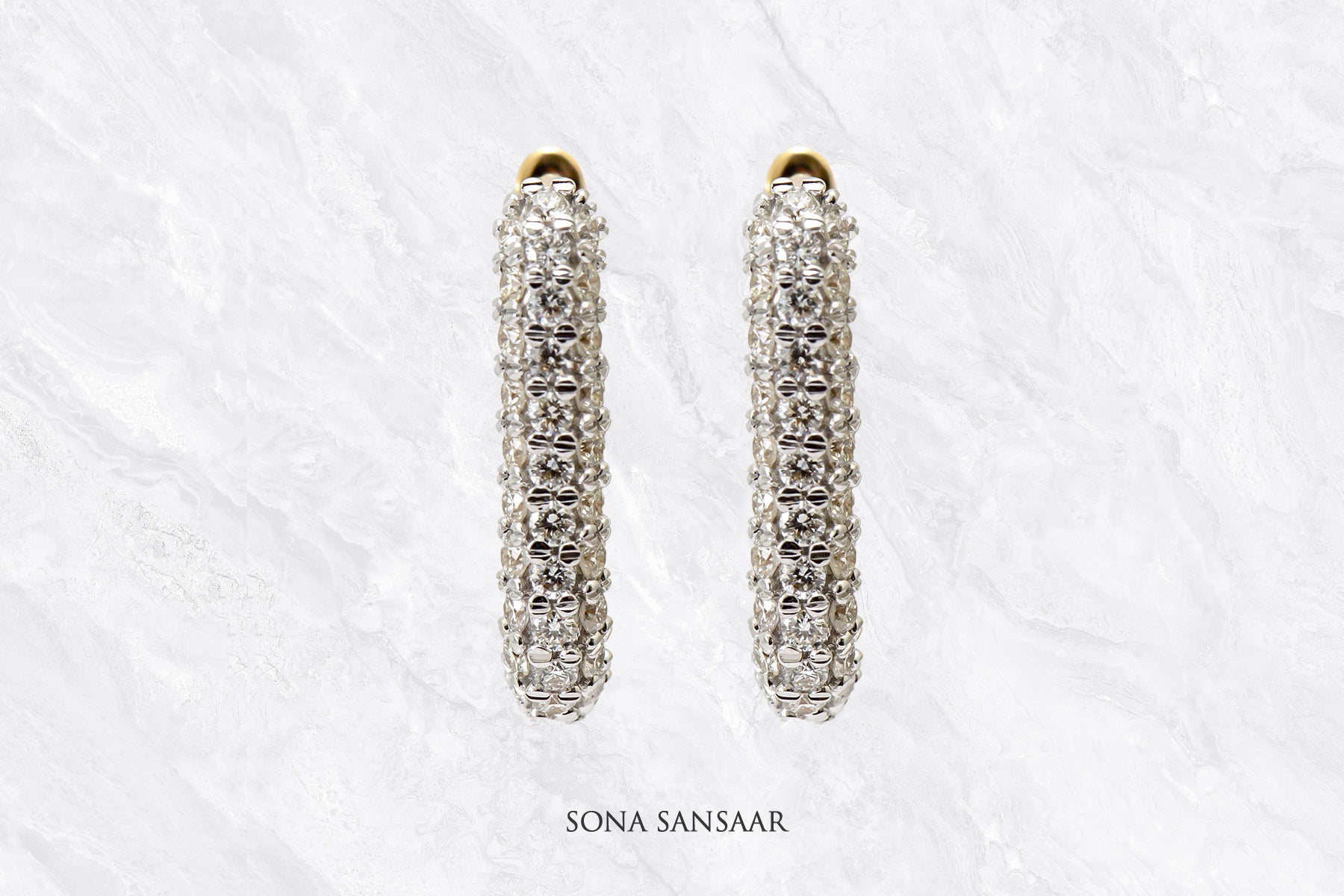 Line Diamond Earrings | Sona Sansaar
