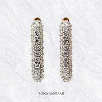 Thumbnail for Line Diamond Earrings | Sona Sansaar