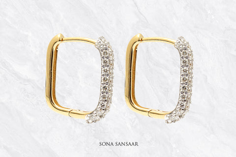 Line Diamond Earrings | Sona Sansaar