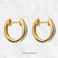 Thumbnail for Halo Loop Diamond Earrings | Sona Sansaar