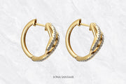 Spiral Braid Diamond Earrings | Sona Sansaar