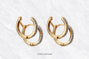 Dual Arc Diamond Earrings | Sona Sansaar