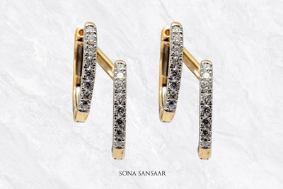 Dual Arc Diamond Earrings | Sona Sansaar