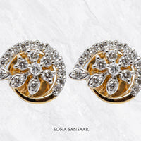 Thumbnail for Stardust Crescent Diamond Earrings | Sona Sansaar