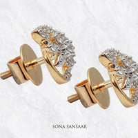 Thumbnail for Stardust Crescent Diamond Earrings | Sona Sansaar