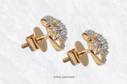 Stardust Crescent Diamond Earrings | Sona Sansaar