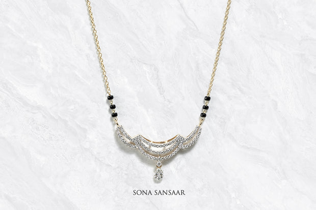 Droplet Diamond Mangalsutra | Sona Sansaar