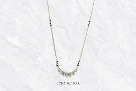 Princess Crown Diamond Mangalsutra | Sona Sansaar