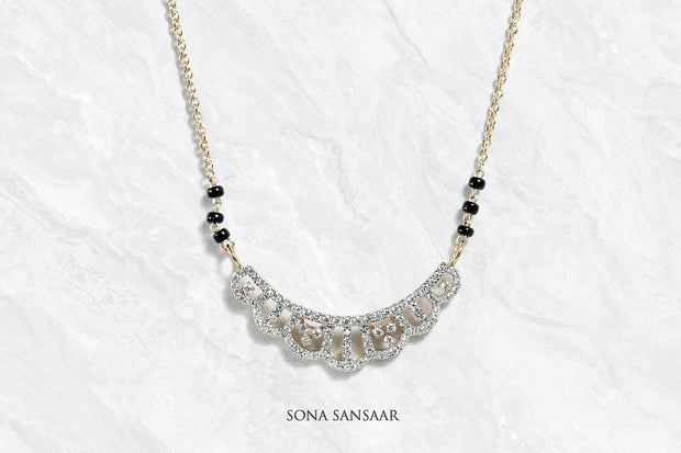 Princess Crown Diamond Mangalsutra | Sona Sansaar