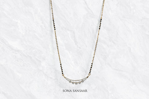 Starlit Waves Diamond Mangalsutra | Sona Sansaar