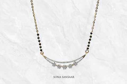 Starlit Waves Diamond Mangalsutra | Sona Sansaar