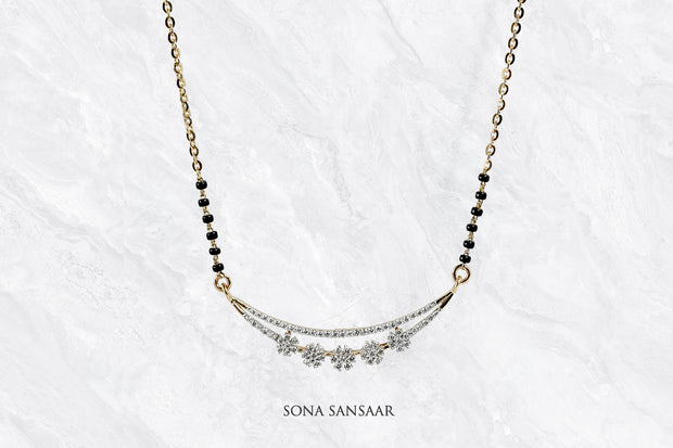 Starlit Waves Diamond Mangalsutra | Sona Sansaar