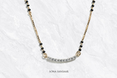 Glint Bar Diamond Mangalsutra | Sona Sansaar