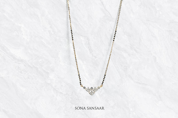 Starfall Crest Diamond Mangalsutra | Sona Sansaar