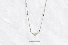 Starfall Crest Diamond Mangalsutra | Sona Sansaar
