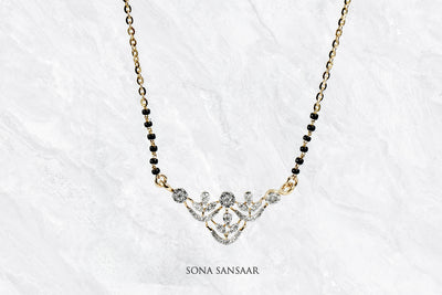 Starfall Crest Diamond Mangalsutra | Sona Sansaar