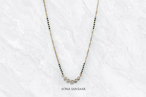 Crescent Charms Diamond Mangalsutra | Sona Sansaar