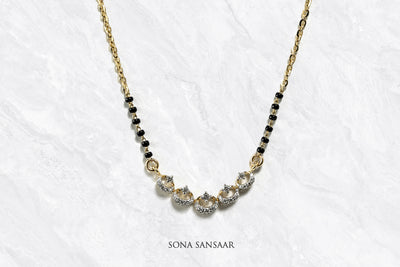 Crescent Charms Diamond Mangalsutra | Sona Sansaar