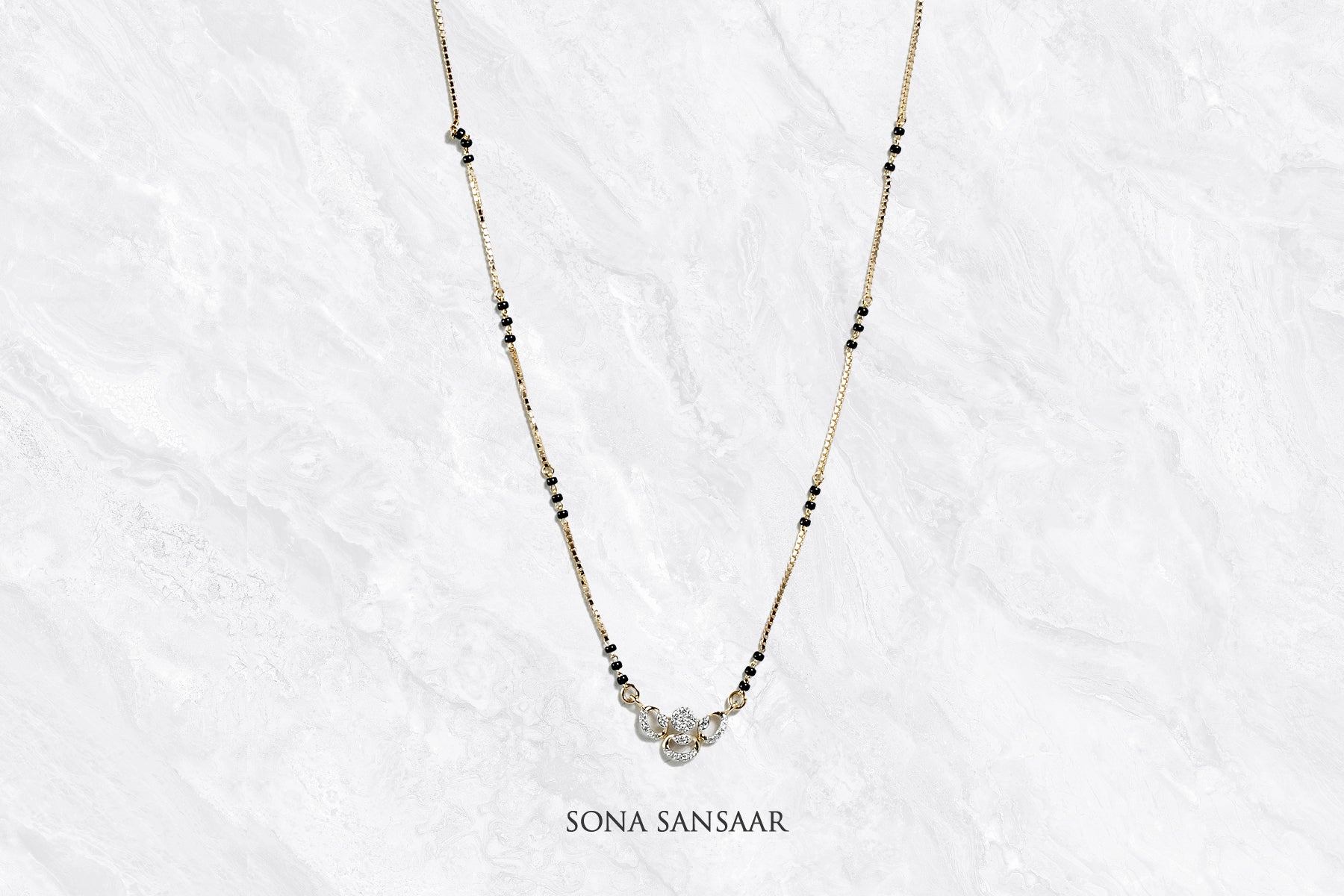Halo Threads Diamond Mangalsutra | Sona Sansaar