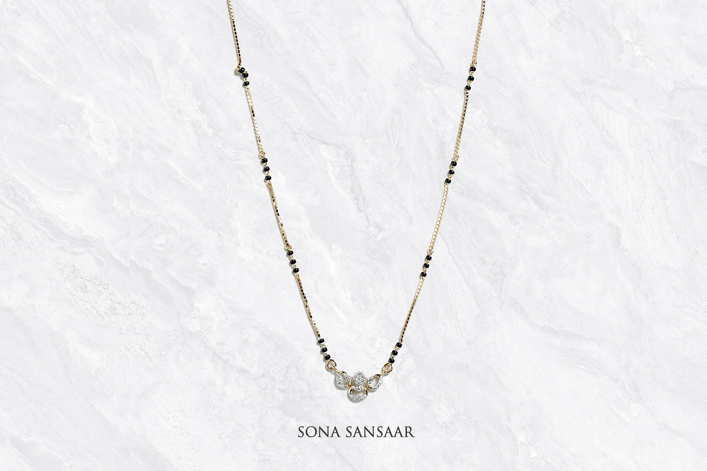 Halo Threads Diamond Mangalsutra | Sona Sansaar