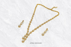 Twinkling Drop Necklace Set | Sona Sansaar