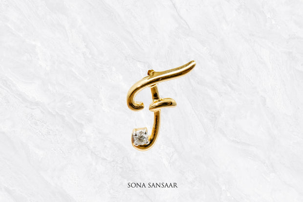 F Diamond Pendant | Sona Sansaar