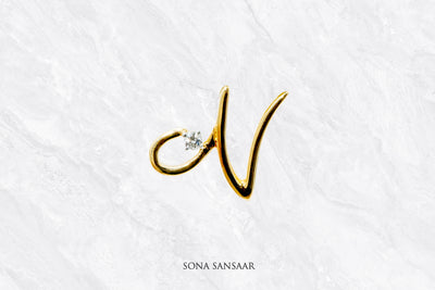 N Diamond Pendant | Sona Sansaar