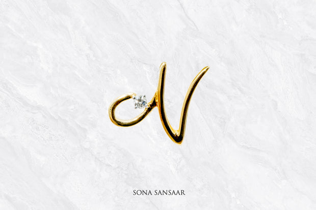 N Diamond Pendant | Sona Sansaar