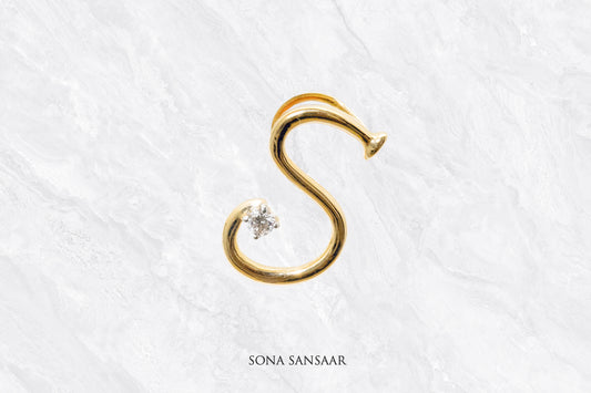 S Diamond Pendant - Sona Sansaar Auckland NZ