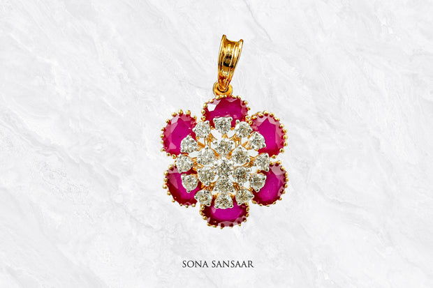 Cherry Flower Pendant | Sona Sansaar