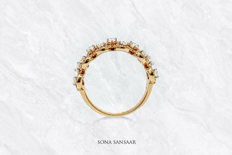 Radiant Ripple Diamond Ring | Sona Sansaar