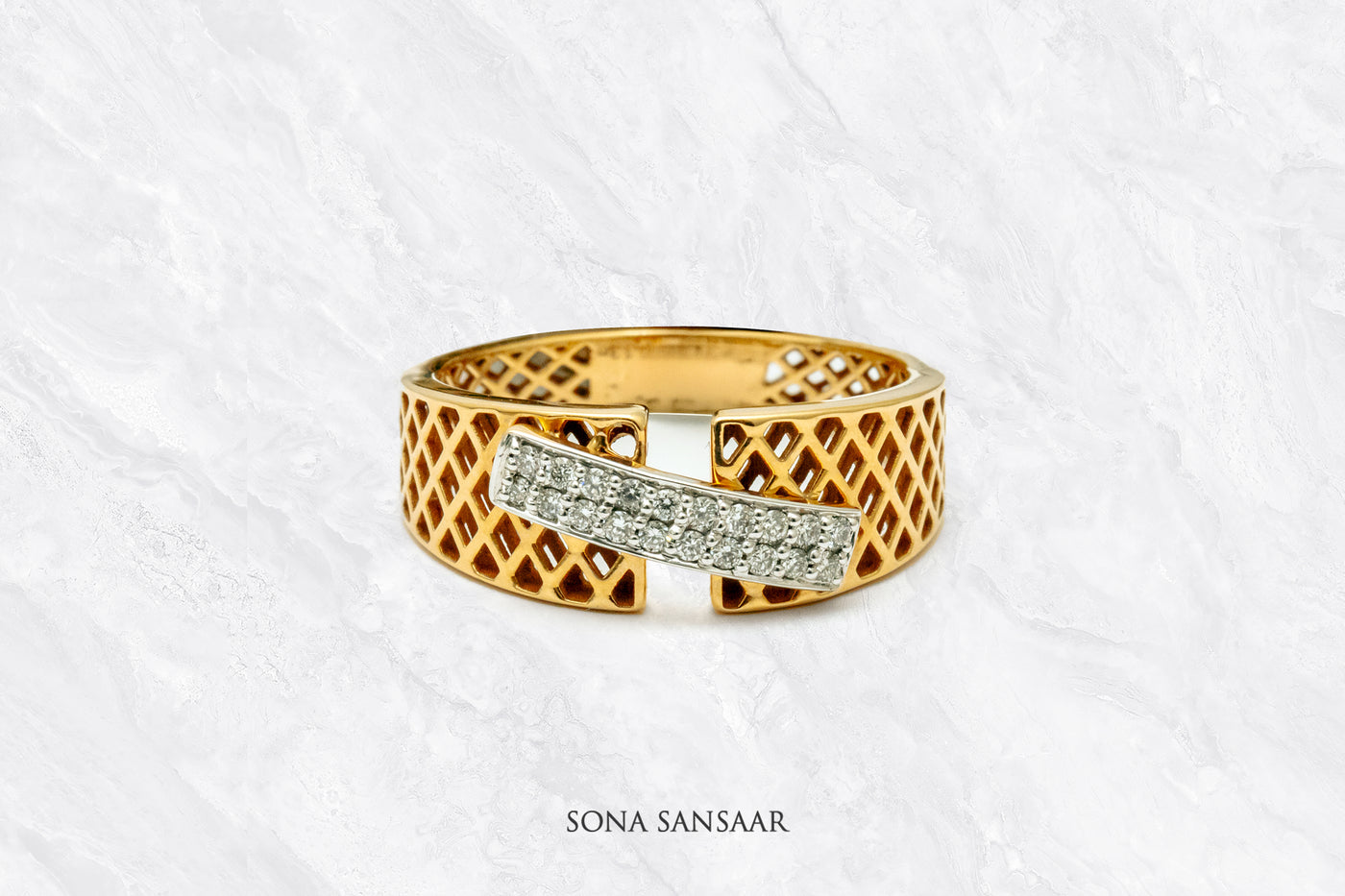 Opencut Diamond Ring | Sona Sansaar