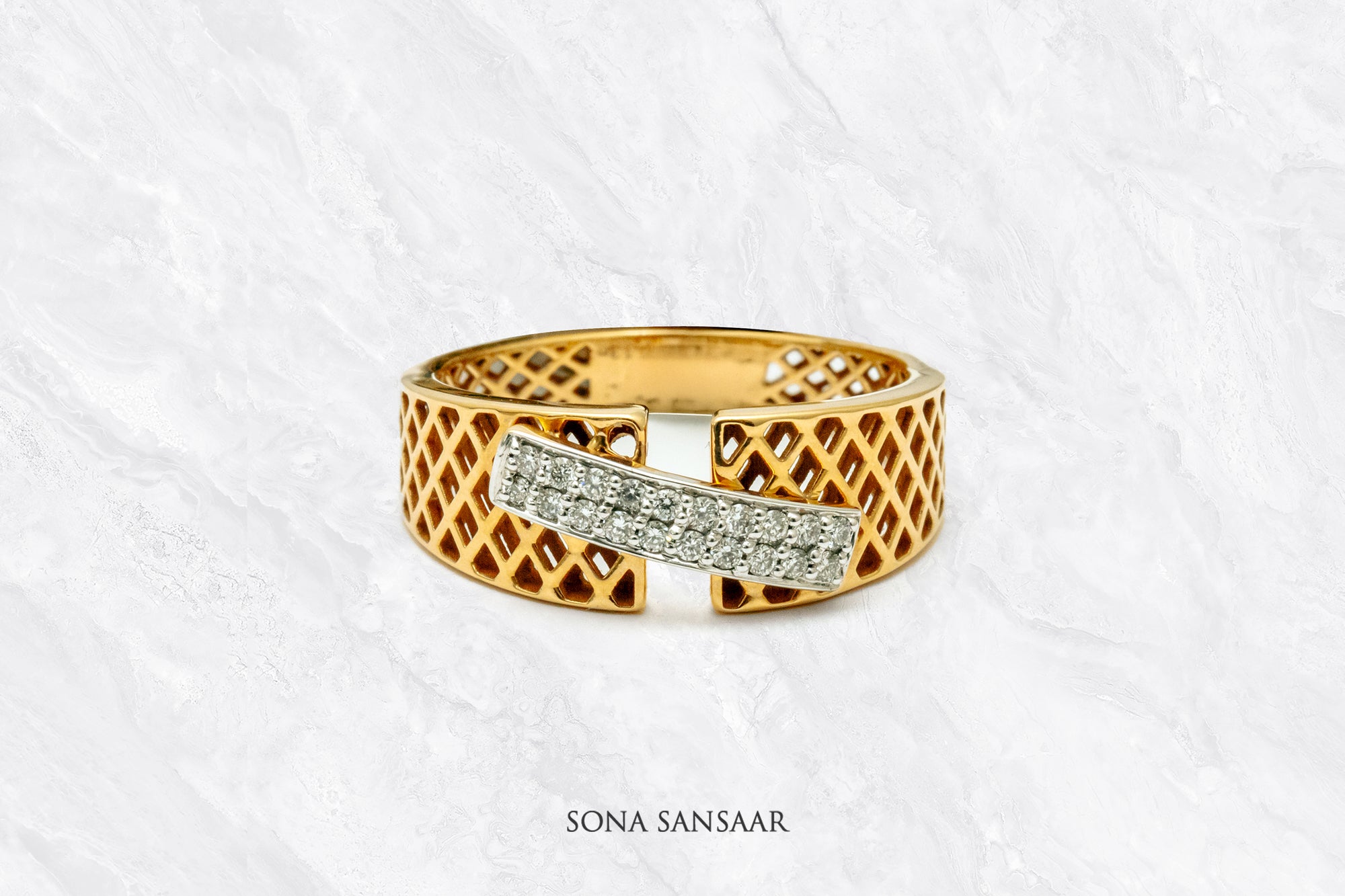 Opencut Diamond Ring | Sona Sansaar